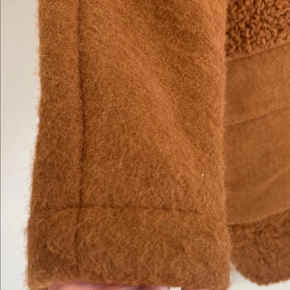 Bimba y Lola Long Coat Topcoat Sherpa Teddy Quiet Luxury Sz XS